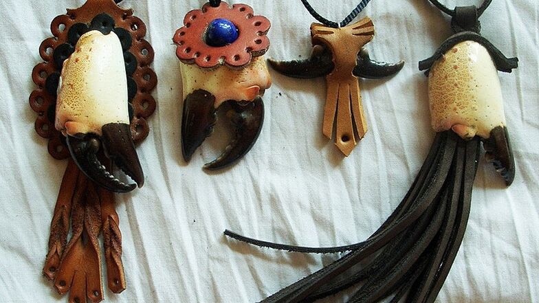 Genuine leather amulets for people at risk