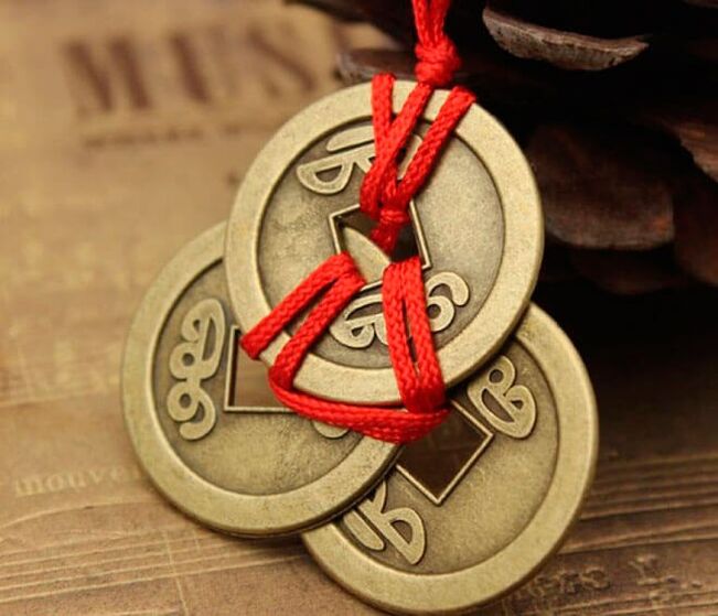 Chinese coins as a good luck amulet